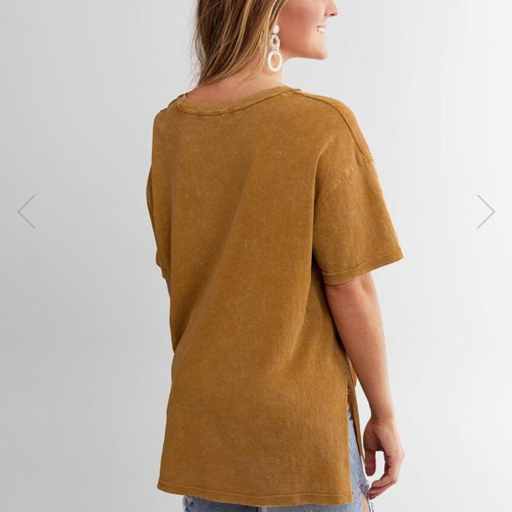 Free People Azaela Lace Up Tee S NWT - Picture 2 of 9